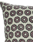 Indian Hand Block Printed Linen Blend Cushion Cover – Bulbul Floral Design By Fabdivine