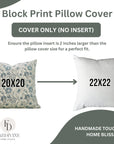 Block Print Linen Blend Pillow Cover-Jarul