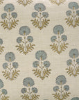 Floral Majestic HandBlock Printed Pillow Cover/Cases Luxe Linen Blend For Farmhouse - Rishi Blue