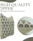 Square/Lumber Block Printed Pillow Cover - Pure Linen - Surajmukhi