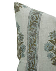 Block Printed Thick Linen Throw Pillow Cover - Morpankh By Fabdivine