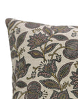 Custard Apple Handmade Floral Cushion Cases – Block Printed in Pastel Brown & Green