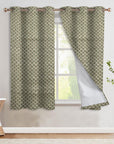 Floral Linen Blackout Curtains with Grommets Hand Block Printed Custom Drapery - Alia