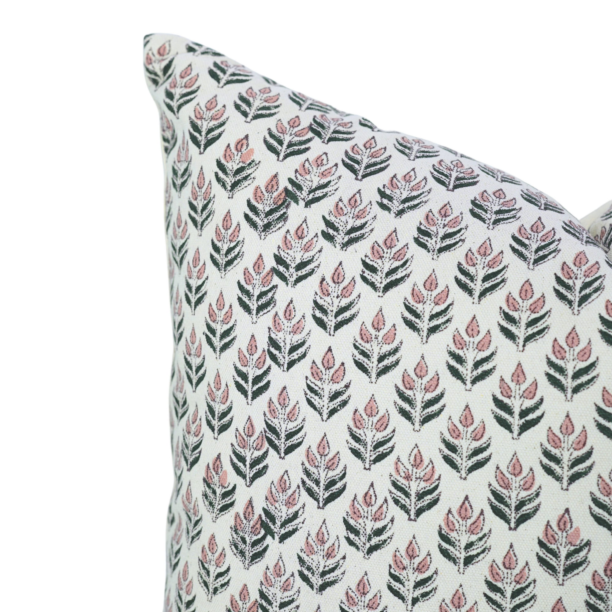 Block Print Duck Canvas  Pillow Cover- Alia