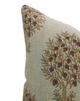 Block Print Pillow Cover For Sofa Couch Or Bed - Thick Linen - Anar