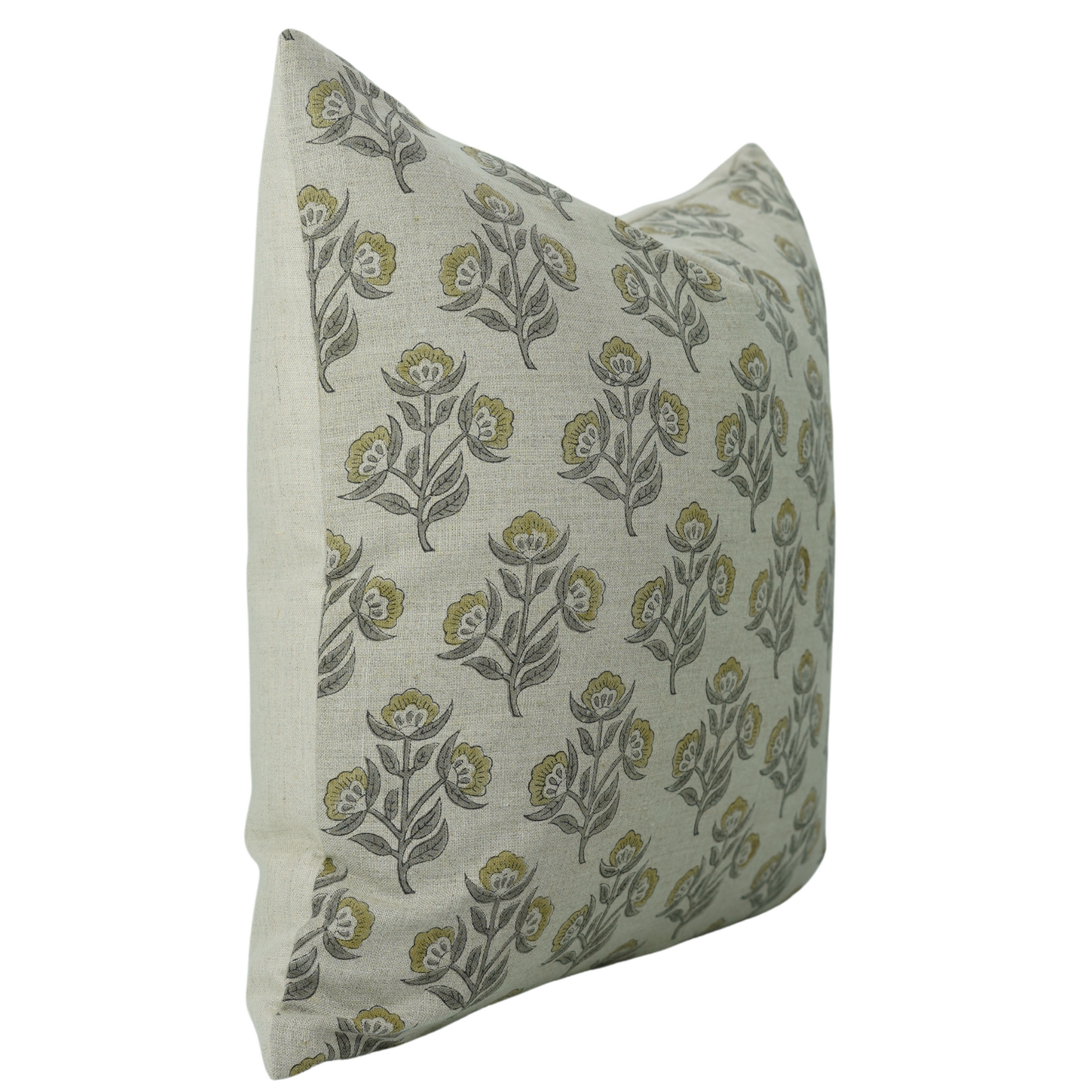 Block Print Pure Linen  Pillow Cover- Belpatra