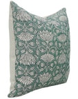 Pure Linen block print designer boho pillow/cushion cover- ULTA KAMAL - Fabdivine