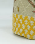 BOHEMIAN LINEN BLOCK PRINTED STORAGE BIN/BASKET FOLDABLE FABRIC HANDMADE ORGANIZER - AMITABH