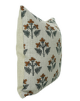 Block Printed Floral Handcrafted Thick Linen Pillow/Cushion Cases - Chahat