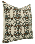 Designer Throw Pillow Cover - Hand Block Print on Thick Cotton - HRIDYAVAN - Fabdivine