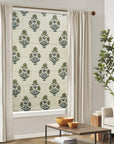 Pure Linen Block Print Roman Shade -Badshah