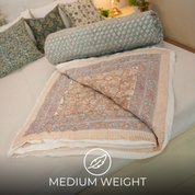 Medium-Weight Soft Cotton Block Printed Quilts & Blankets