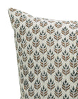 Square/Lumber block print pillow cover- Thick Linen- ALIA - Fabdivine