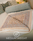 Medium-Weight Soft Cotton Block Printed Quilts & Blankets