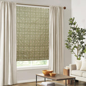 Pure Linen Block Print Roman Shade -6 Kamal