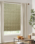 Pure Linen Block Print Roman Shade -6 Kamal