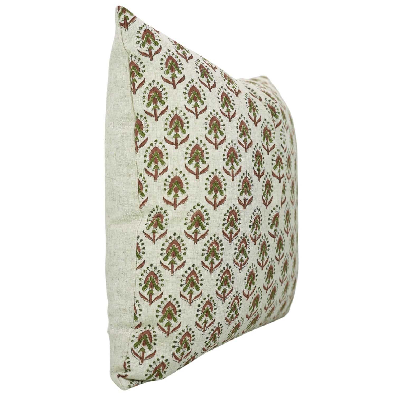 Block Print Viscous Linen Pillow Cover- Gurukul