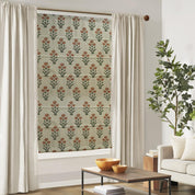 Thick Linen Block Print Roman Shade -Amitabh