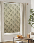 Pure Linen Block Print Roman Shade -Daisy