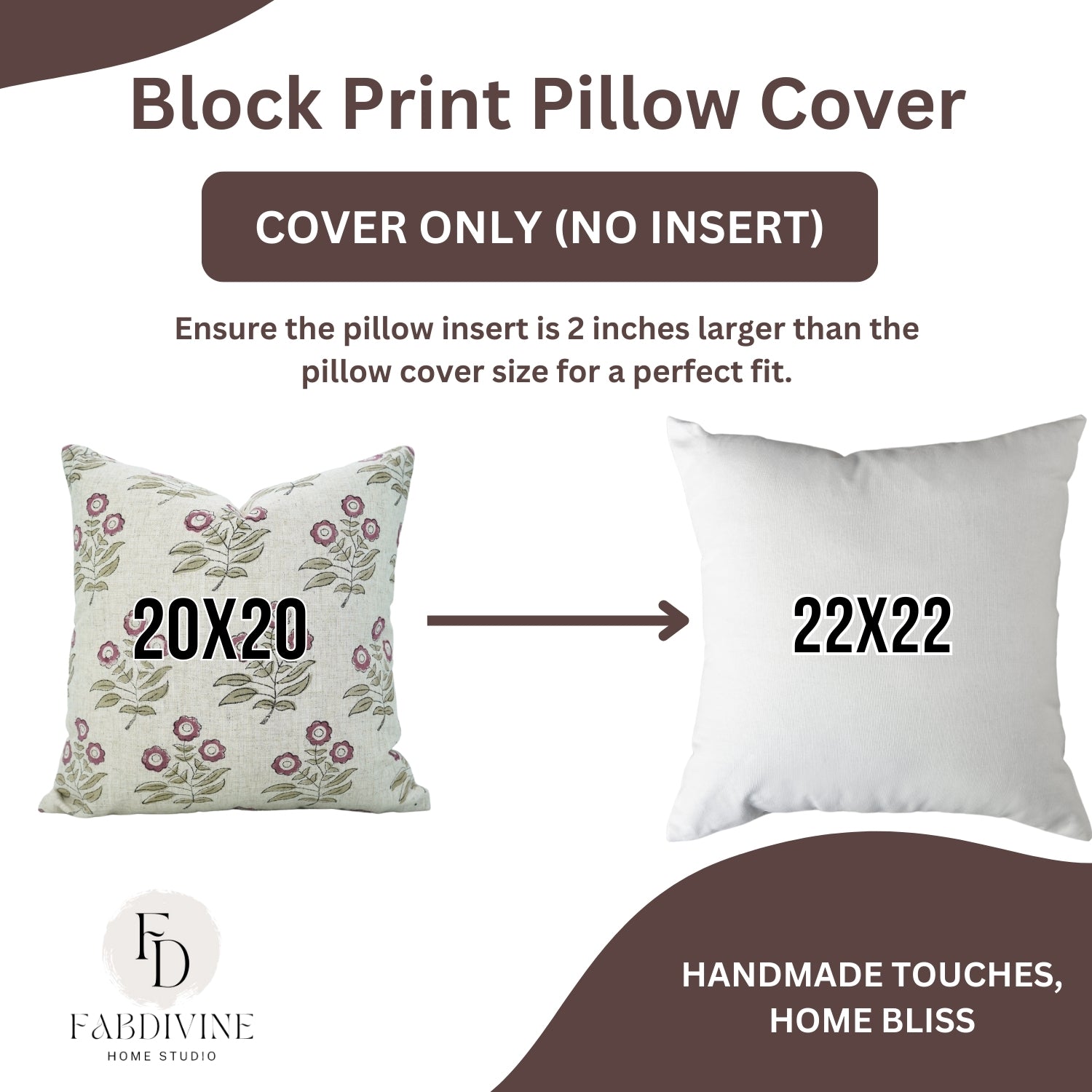 Throw Pillow Cover Viscous Linen – Neha Pink Floral Hand Block Printed Design By Fabdivine.