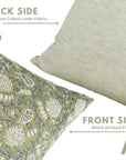 Cotton Linen Block Print Designer Boho Pillow/Cushion Cover Set Of 4- Gopi