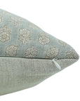 Square/Lumber block print pillow cover- Thick Linen- TULSI BUTI - Fabdivine