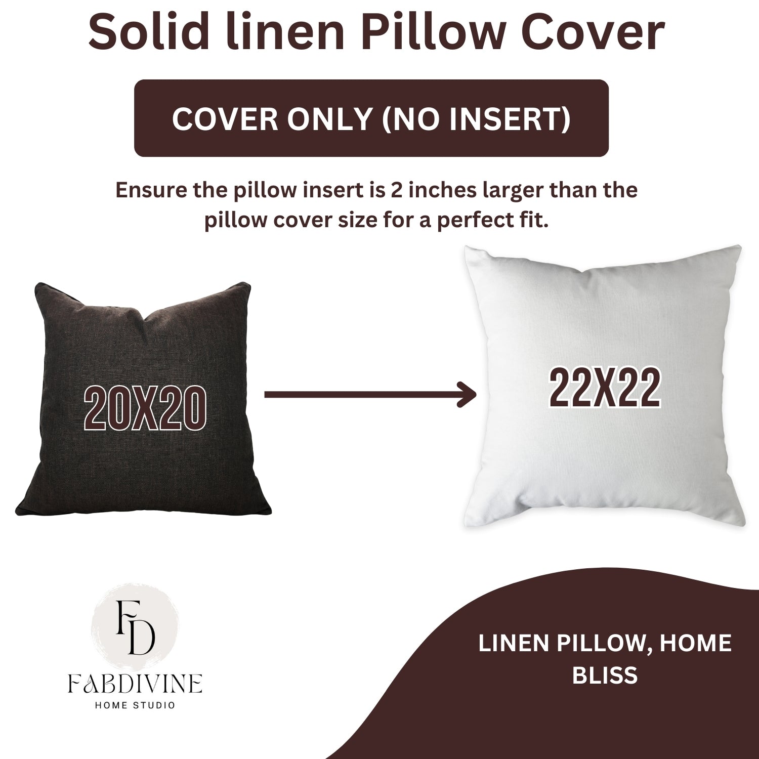 Premium Solid Linen Pillow Cover