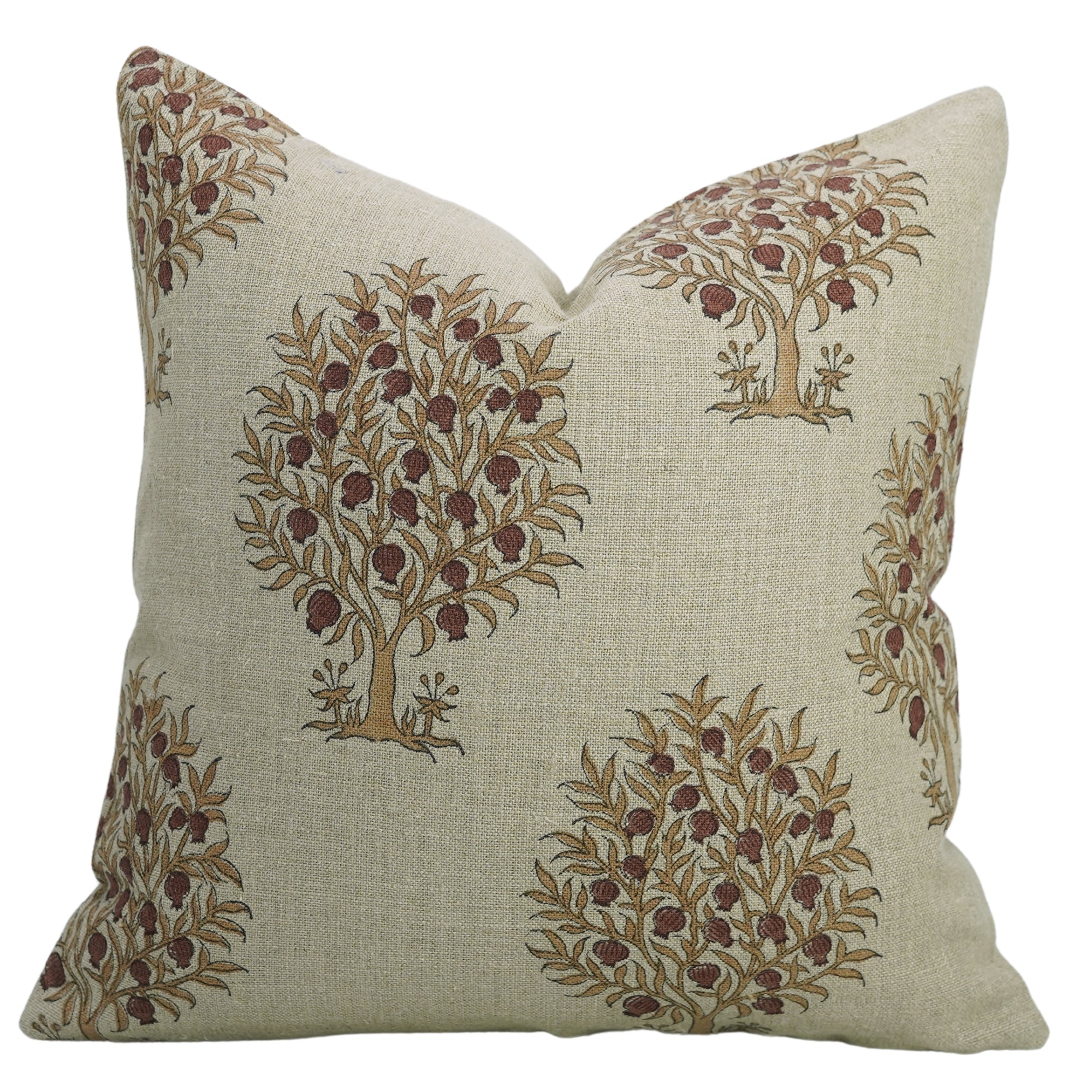 Block print Pillow cover for sofa, couch or bed- Thick Linen- ANAR - Fabdivine