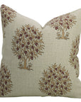 Block Print Pillow Cover For Sofa Couch Or Bed - Thick Linen - Anar