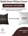 Premium Solid Linen Pillow Cover