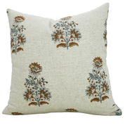 Set Of 4 Throw Pillow Cover “Designer Collection Of Hand Block Print Cotton Linen- Govardhan