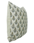 Block Print Pure Linen  Pillow Cover-Kanak Buti