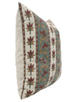 Timeless Bohemian Handmade Floral Printed Laxmi Red Cushion Case - Viscous Linen Charm