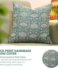 Pure Linen block print designer boho pillow/cushion cover- ULTA KAMAL - Fabdivine