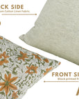 Block Print Cotton Linen Throw Pillow Cover Set Of 4- Saptrishi