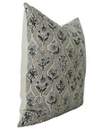 Block Print Pure Linen  Pillow Cover- Amerbel