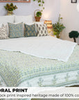 Comfortable Cotton Hand Block Printed Coverlet/Quilts