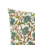 Set Of 4 Block Print Cotton Linen Throw Pillow Cover- Vasundhra