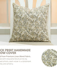 Block Print Linen Blend Pillow Cover-Kamaldutta