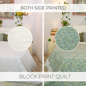 Cozy Cotton Block Printed Quilt/Blanket