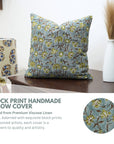 Block Print Viscous Linen Pillow Cover-Naayab