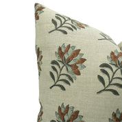 Throw Pillow Cover Designer Collection of Hand Block Print Thick Linen- SUMMER - Fabdivine