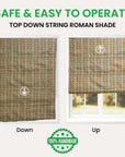 Pure Linen Boho Block Print Roman Blinds-Garud