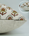 Block Print Viscous Linen Pillow Cover- Gurukul