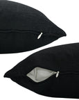 Home Decorative Solid Linen Home Accents in Black Colour