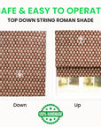 Pure Linen Block Print Roman Valance-Chatri