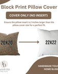 Block Print Thick Linen  Pillow Cover-Vishal Pushp