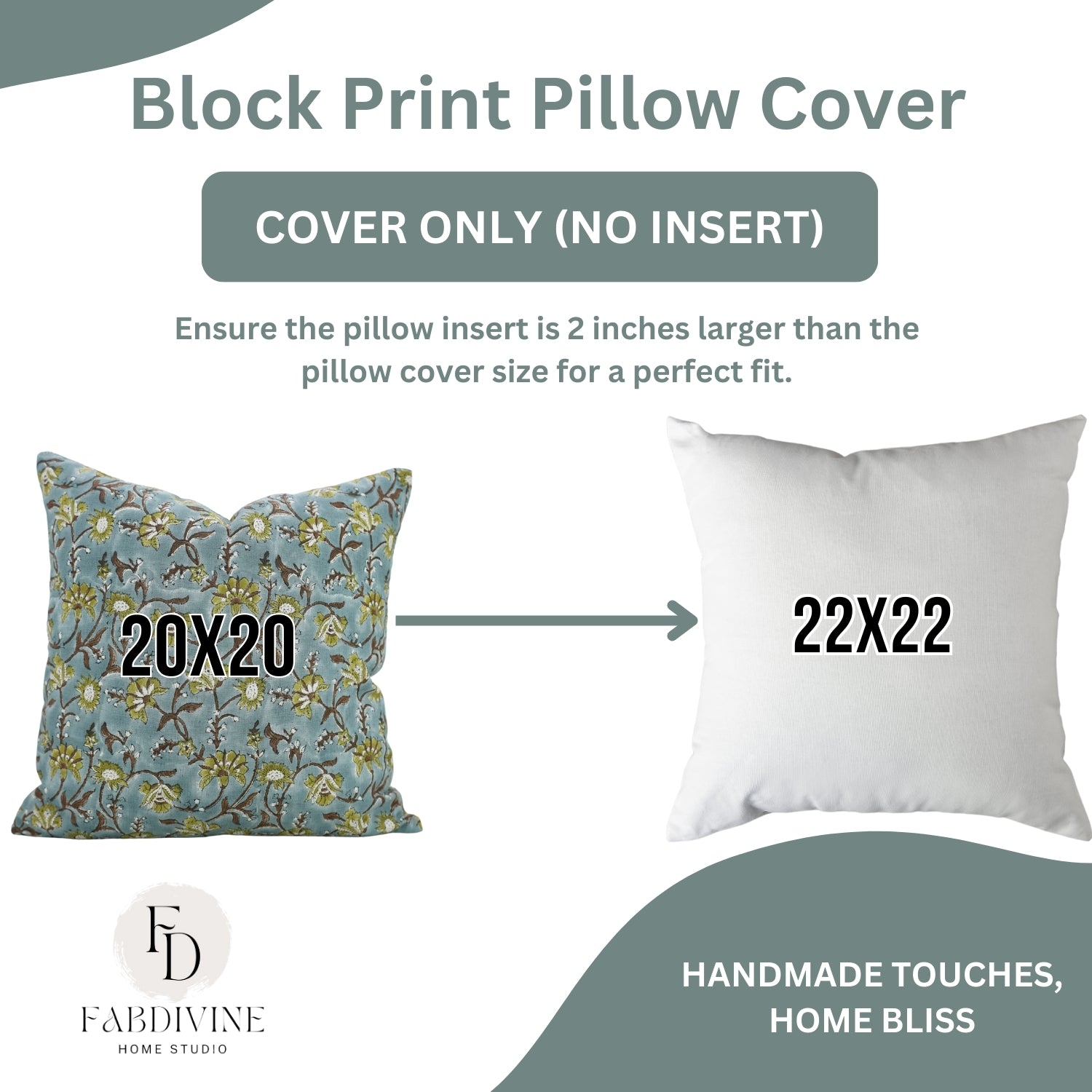 Block Print Viscous Linen Pillow Cover-Naayab