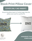 Block Print Viscous Linen Pillow Cover-Naayab