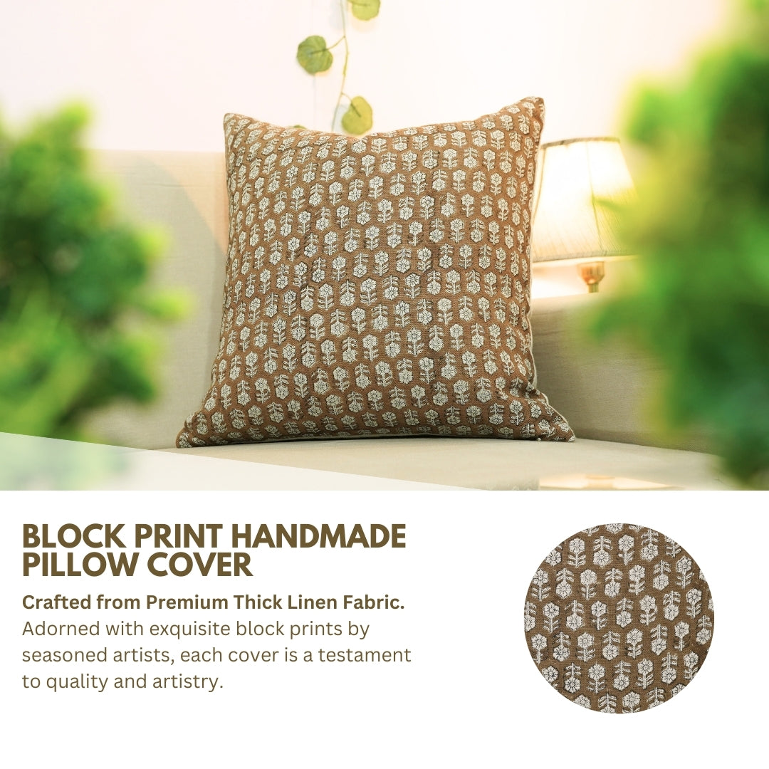 Square Duck Canvas Cotton Pillow Cover - Tulsi Buti